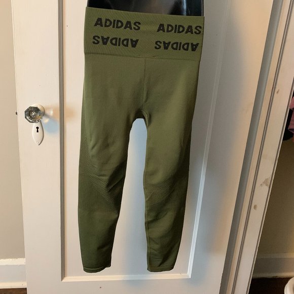 Adidas Women's Aeroknit 7/8 Leggings - Dark Green Size: Medium - Picture 5 of 5